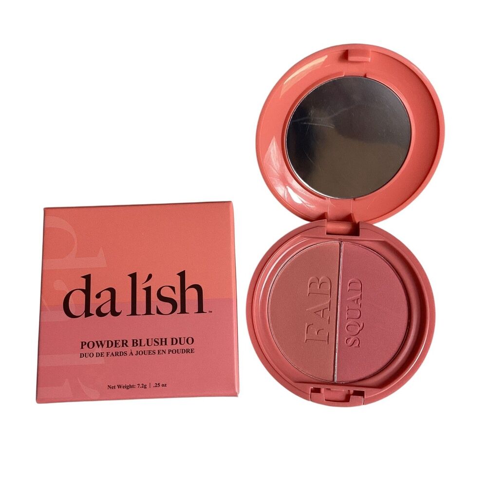da lish Powder Blush Duo Peachy Keen Fab Squad Vegan Cruelty Free 7.2g New